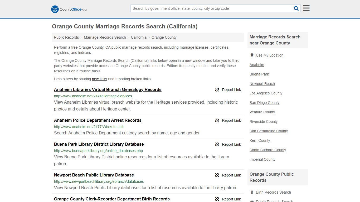 Marriage Records Search - Orange County, CA (Marriage Licenses ...